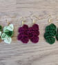 Leaf Vine Crocheted Earrings with Gold-plated Hooks - Image 5