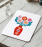 Folk Floral Vase Illustrated Postcard - Note Cards – A6 Botanical Art Card