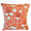 Bergen Burnt Orange Scandinavian Floral Cushion Cover  10" 12" 14" 16" 17" 18" 