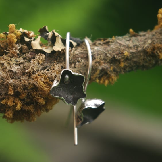 Silver Lichen Earrings
