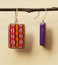 Dangle Earrings - Handmade Polymer Clay with Sterling Silver Hooks - Image 3