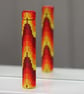 Long Beaded Wooden Needlecase in Flames Bargello Pattern - Image 4