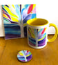 Soft Shades bundle. Mug, coaster, greeting card and fridge magnet. - Image 2