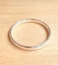 "Monuments" - Heavy Sterling Silver Bangle - 62g - Made to any size - 8mm x 4mm - Image 5