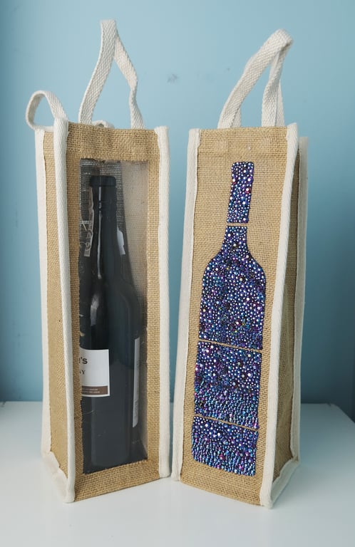 Rhinestone Wine Gift Bag
