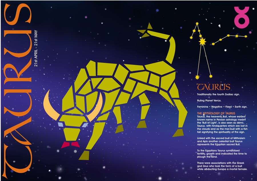 TAURUS ZODIAC POSTER