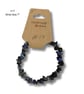 Bracelet 17 – Handmade Blue, Black, Grey Chip Bead Bracelet 7”