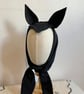 Bat Ear Bonnet in Black