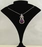 Mulberry Wine Teardrop Knot Pendant - Image 4