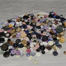 Job lot of mixed buttons, 290g, shaped,novelty,round etc