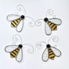 Stained Glass Buzzy Bee Suncatcher  - Handmade Hanging Decoration 