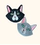 Cat face corner bookmark. Cute cat embroidered cat page keeper . - Image 10