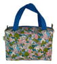 Large wash bag in Liberty cotton, floral toiletries bag with handles and pocket. - Image 6
