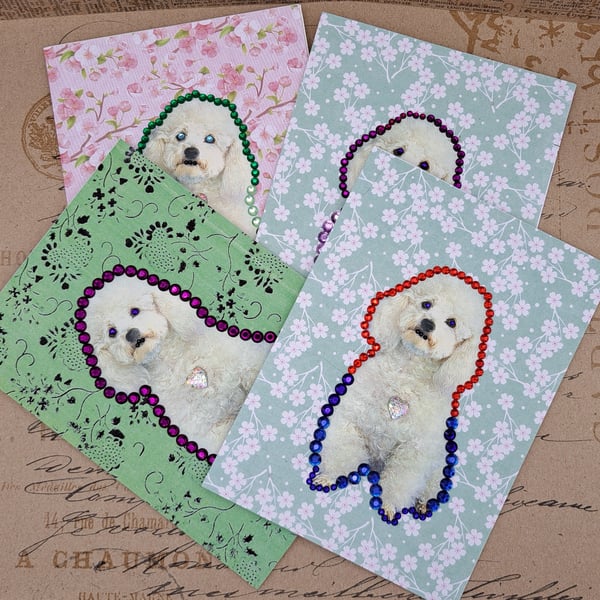 Poodle Greeting Card Handmade Greetings Card Blank Card Poodles
