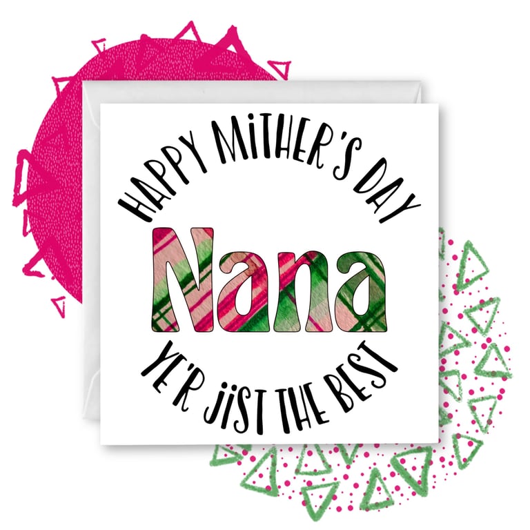 Happy Mither’s Day Nana - Tartan Doric Mother’s Day Card