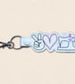 Sewing Machine Keyring - Peace Love Sewing Bag Charm - Image 4