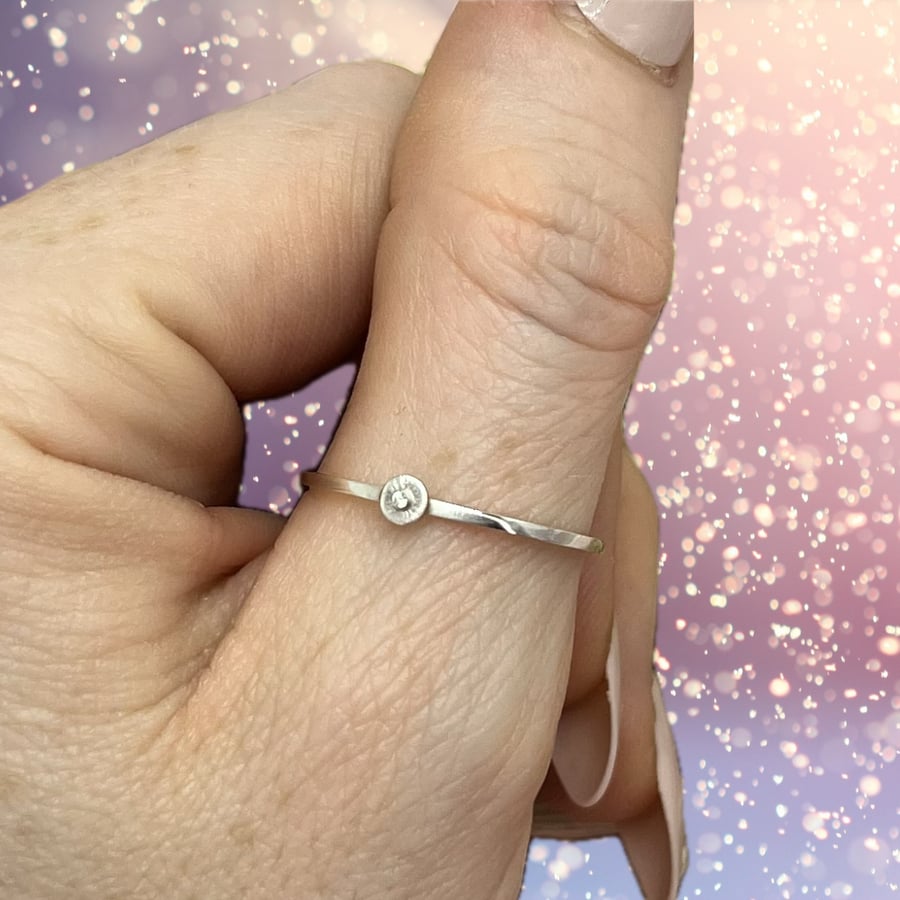 Twinkle Dainty Ring - Size Q (UK) 