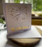 Personalised Wedding Card - embroidered detail keepsake 