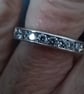 Cubic zirconia silver channel set ring - Image 1