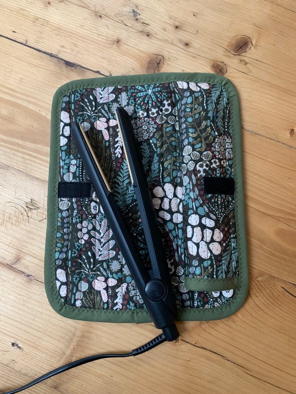 Autumn Colours Print Fabric Quilted Hair Straightener Mat