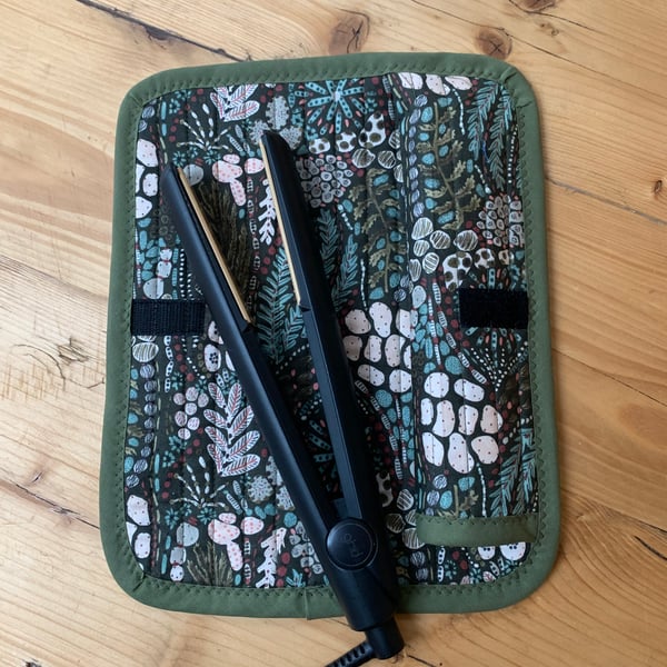 Autumn Colours Print Fabric Quilted Hair Straightener Mat