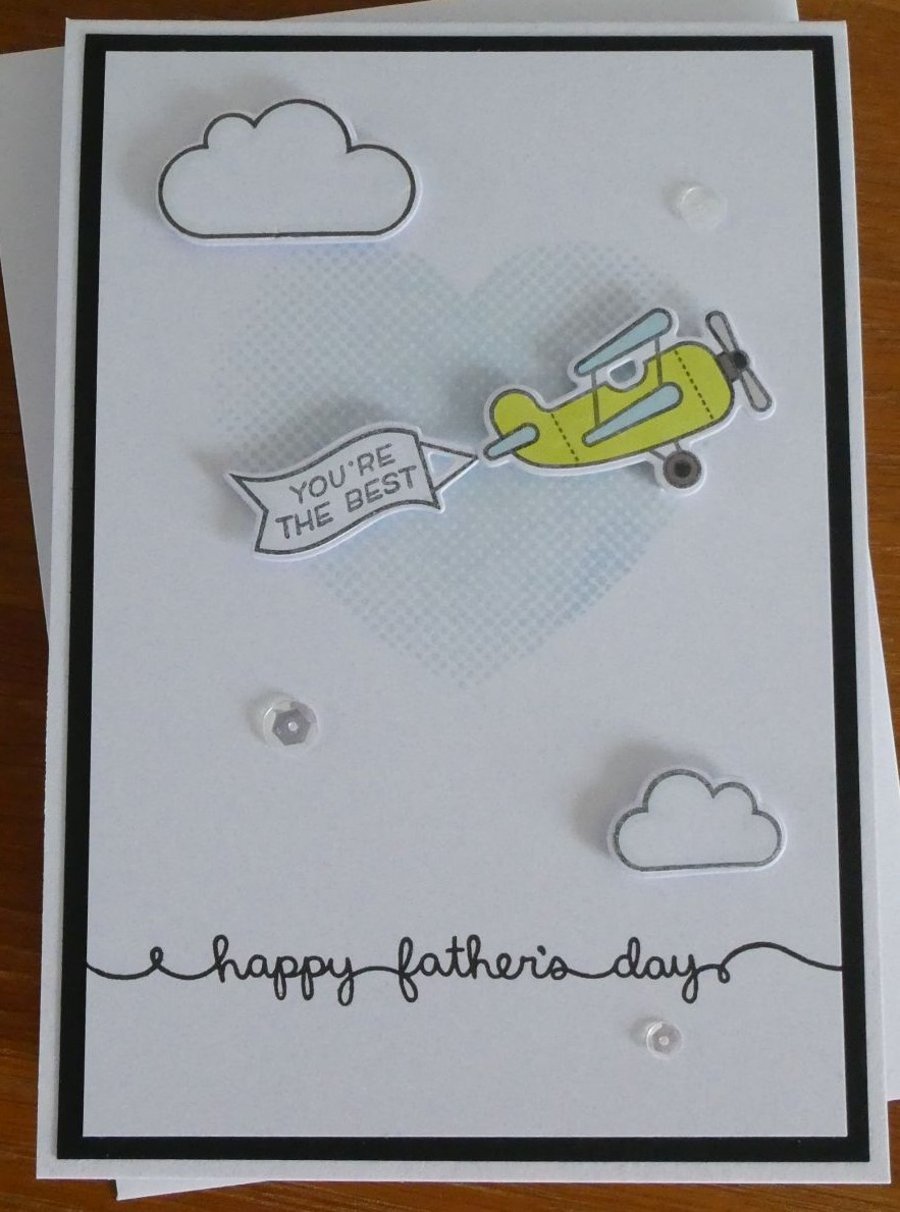Sale - Father's Day Card with Free Gift Tag - Plane