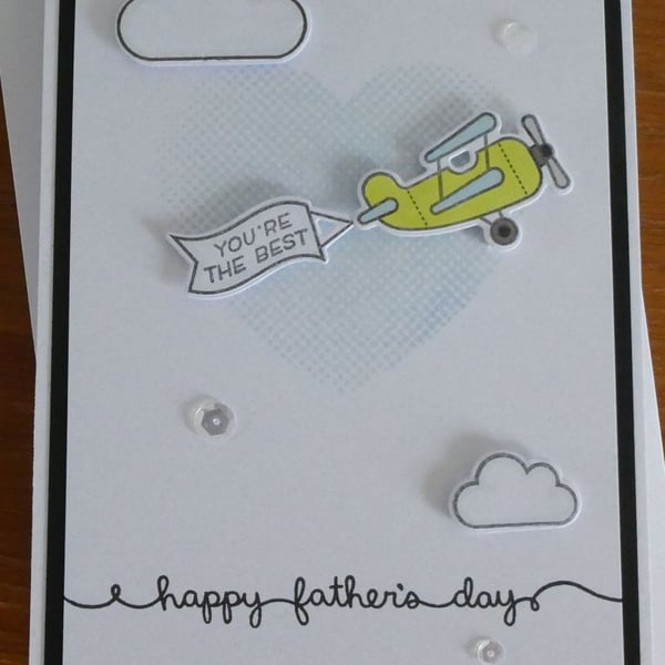 Sale - Father's Day Card with Free Gift Tag - Plane