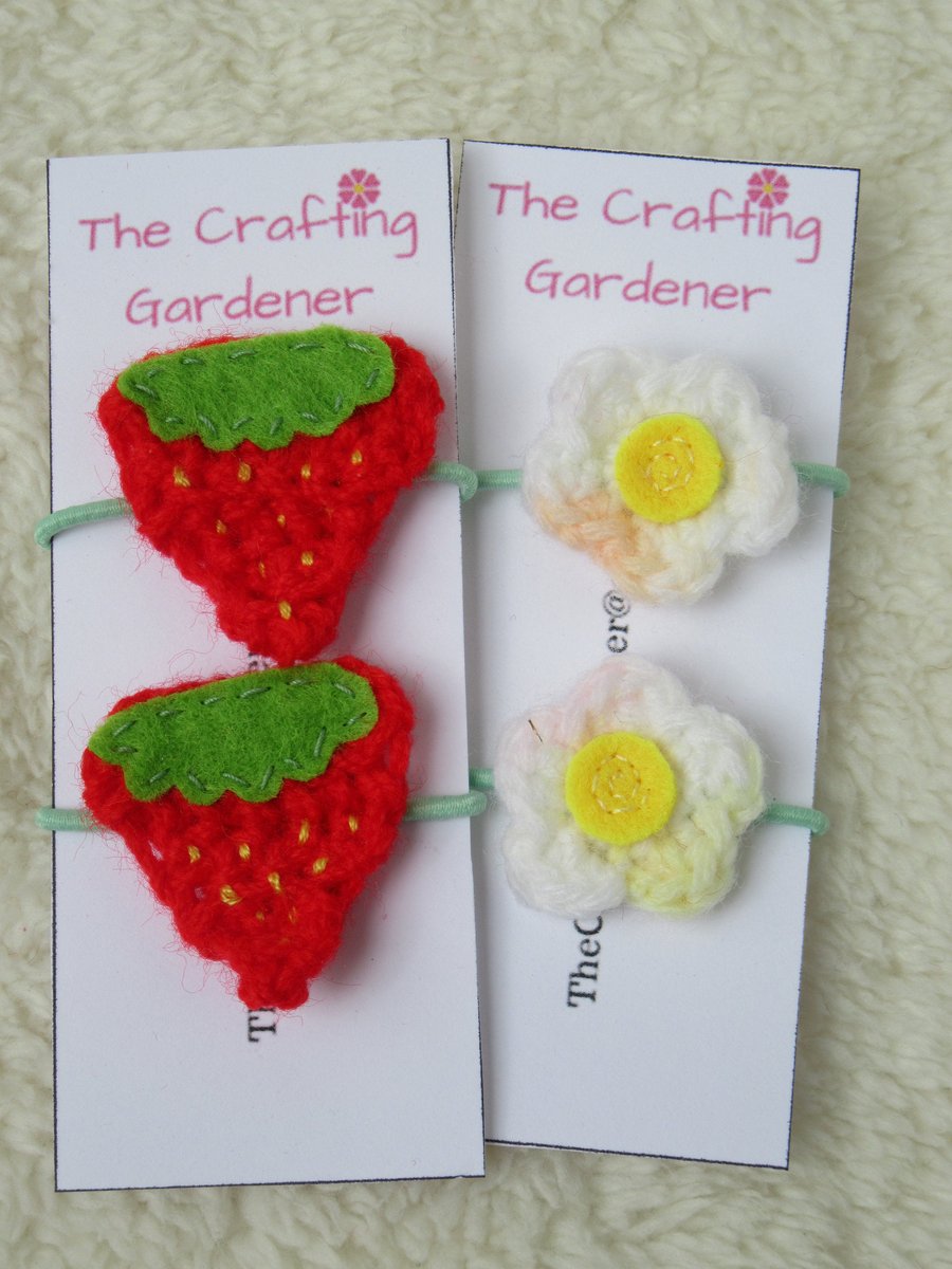 Strawberry and flower hair bands