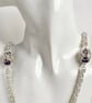 Sterling Silver Amethyst  24 Inch Chainmaille Chain & Extender - Last One - Image 1