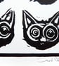 Minoan Cats Linocut - Image 3
