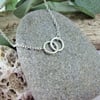 Interlocked Circles Necklace, Sterling Silver 