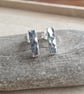 Sterling silver bar studs, Minimalist jewellery, Small everyday earrings - Image 6