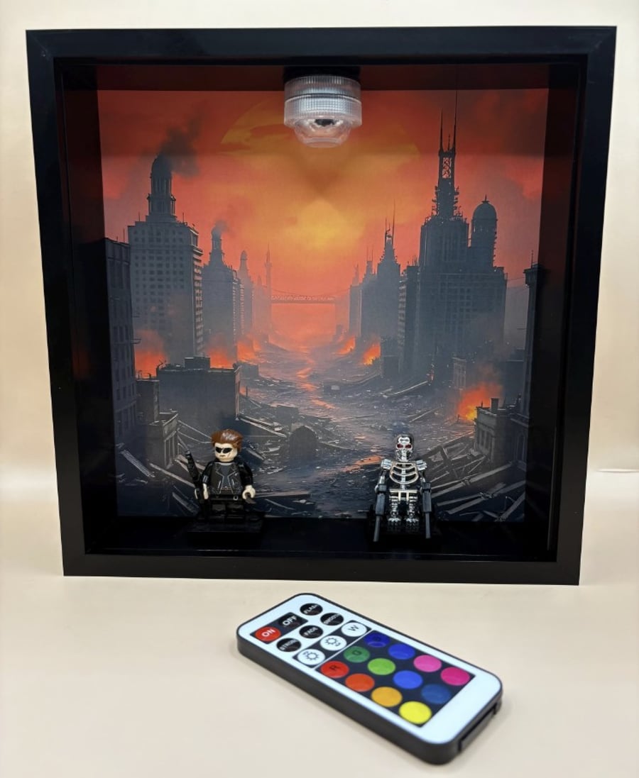 Terminator inspired Illuminated picture frame with remote control