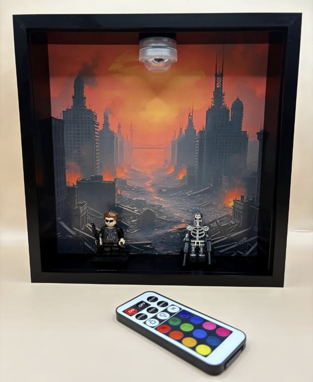 Terminator inspired Illuminated picture frame with remote control