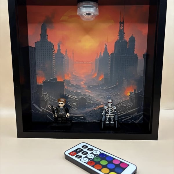 Terminator inspired Illuminated picture frame with remote control