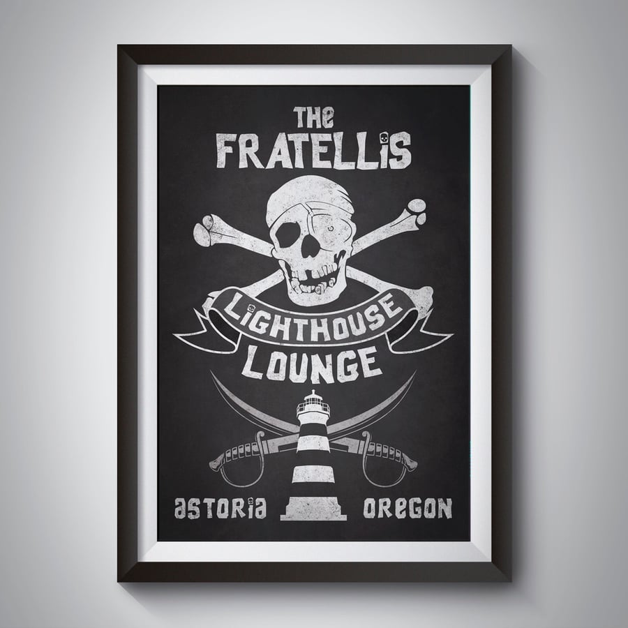 The Goonies Fratellis One Eyed Willie Bar Sign Movie Poster Print Wall Art Gift
