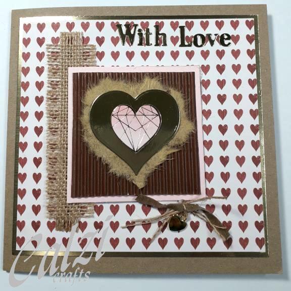 Geometric Heart Valentine Card