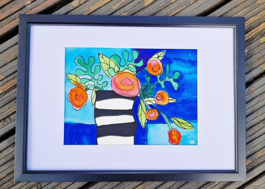 Original framed small watercolour - Zandra III