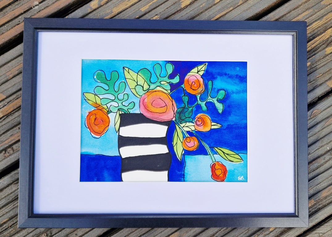 Original framed small watercolour - Zandra III
