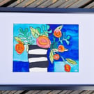 Original framed small watercolour - Zandra III