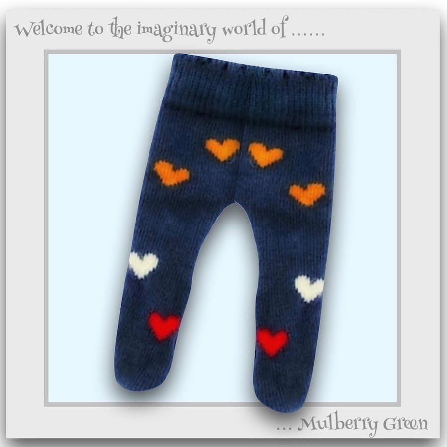 Blue Heart Tights to fit the Mulberry Green characters 
