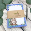 Notepad - A6 Recycled Paper Notepad - Sleepy Owl