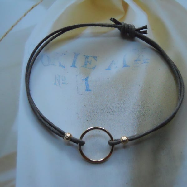 14k circle bracelet