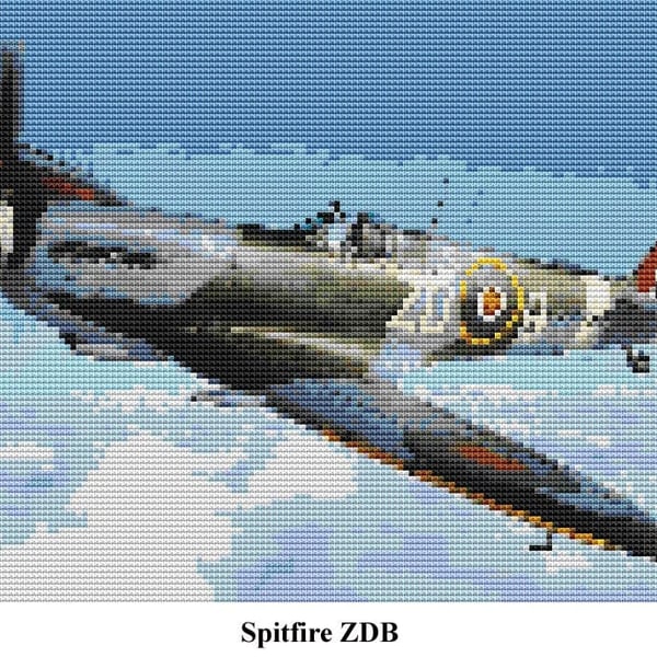 Spitfire Mk9 ZDB MH434 (plane) cross stitch kit