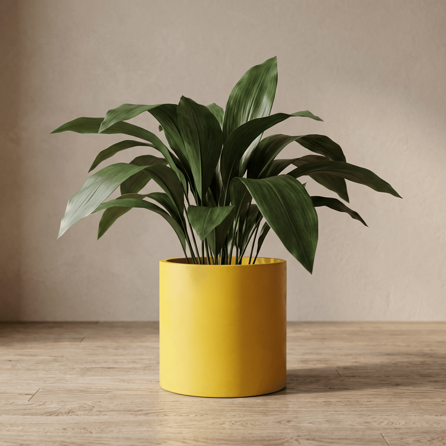 Extra Large 23 cm Sunshine Yellow Statement Plant Pot Indoor Planter