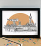 Glasgow Landmarks Skyline Art Print - Image 3