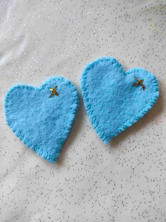 Handmade blue pocket hugs 