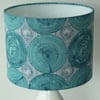 Turquoise Teal Tree Ring Bling Drum Lampshade 25 to 40cm