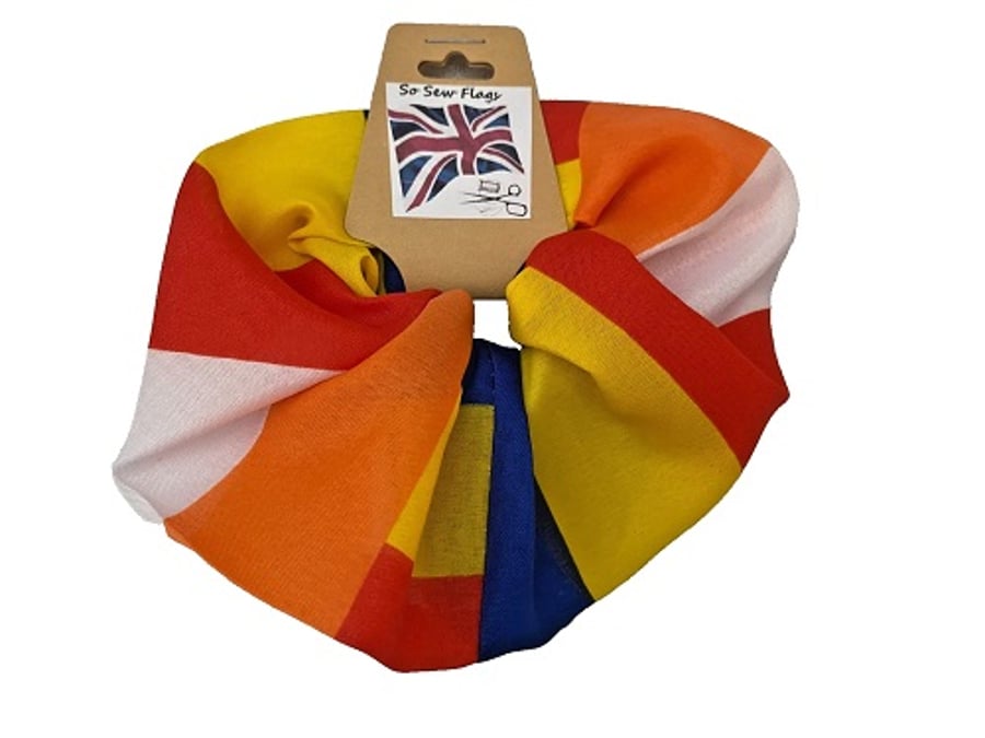 Buddhism Buddhist Buddha Flag Hair Scrunchie Scrunchies Accessory Band 