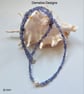 Designer A Grade Tanzanite Nugget & Freshwater Pearl Sterling Silver Necklace - Image 3